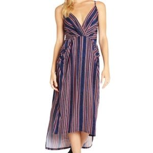 BCBG Faux Wrap Midi Dress